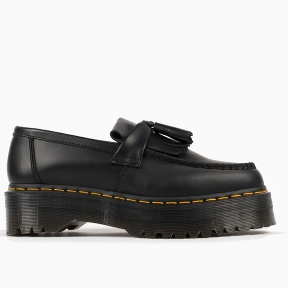 Dr. Martens Adrian Quad Black Smooth Tassel Slip-On Loafers main image 7